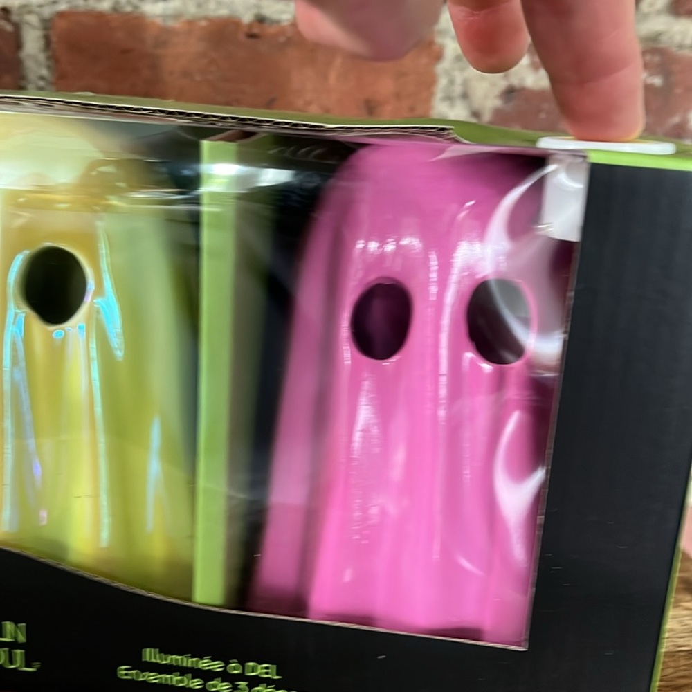 LED Ghost Decor Set - Pink, Yellow, Green goblins, and ghouls - Picture 2 of 8